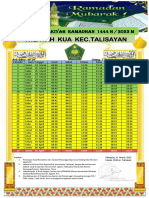 Jadwal Imsakiyah Ramadhan 2023