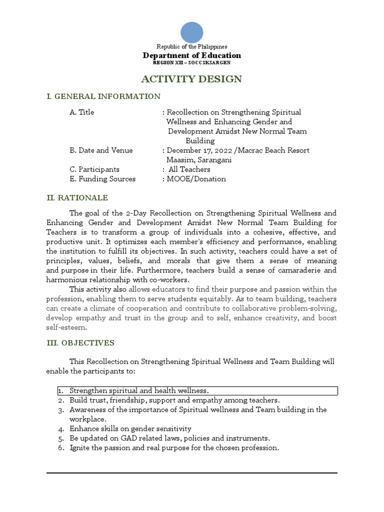 Activity design pdf psychology behavioural sciences