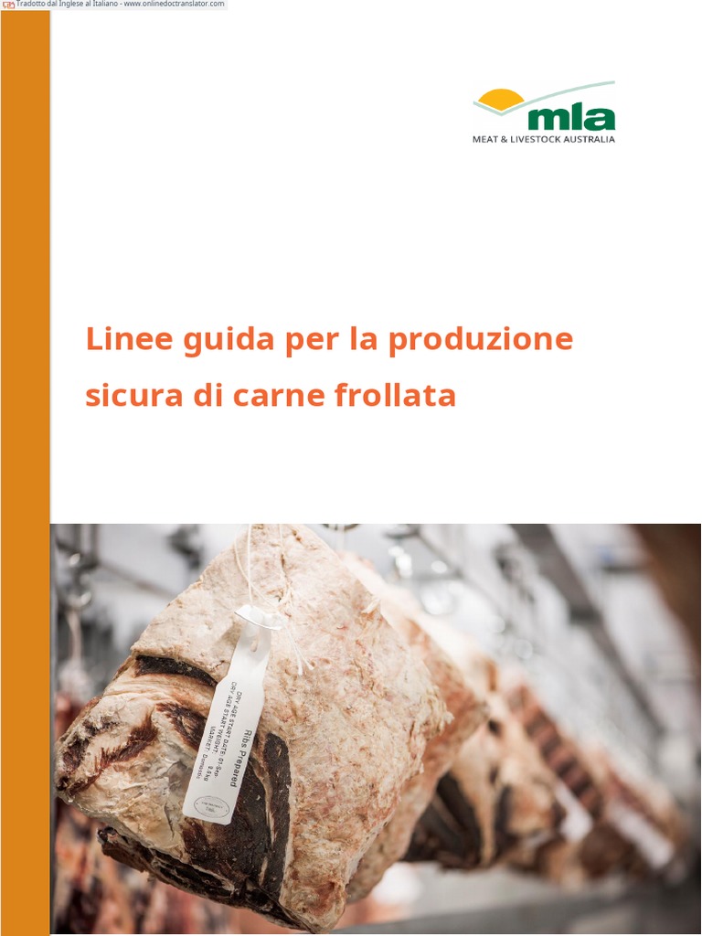 Guidelines For The Safe Production of Dry Aged Meat - En.it | PDF