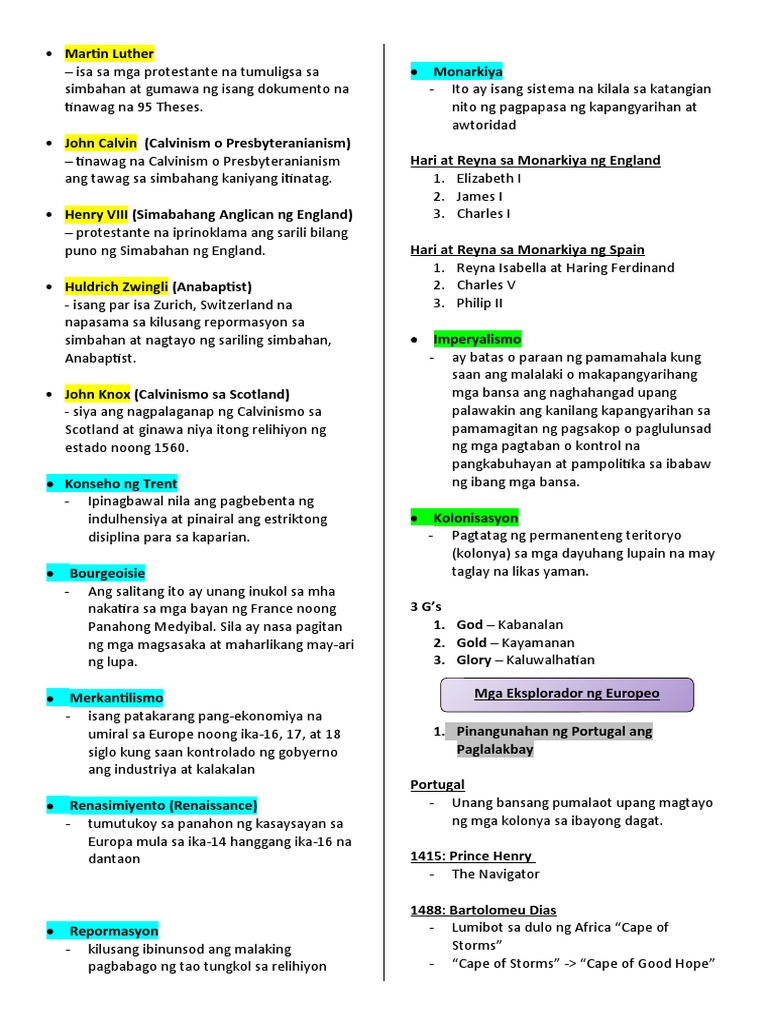 Reviewer in AP Q3 GRADE 8 | PDF