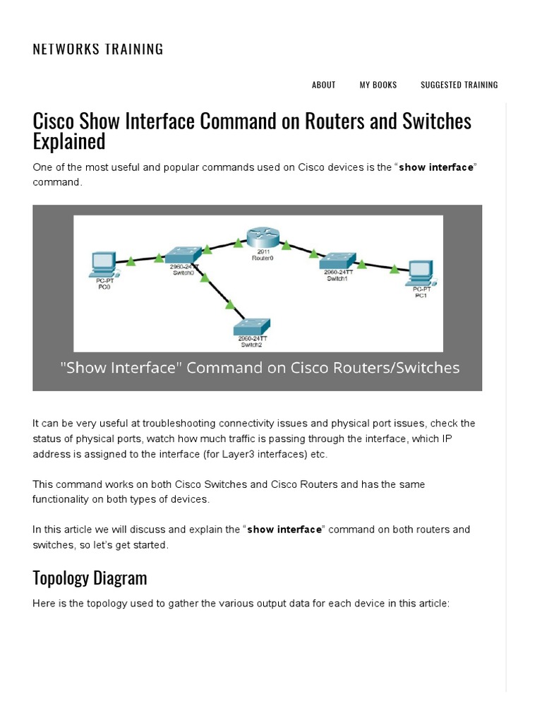 Cisco Show Interface Command On Routers and Switches Explained PDF