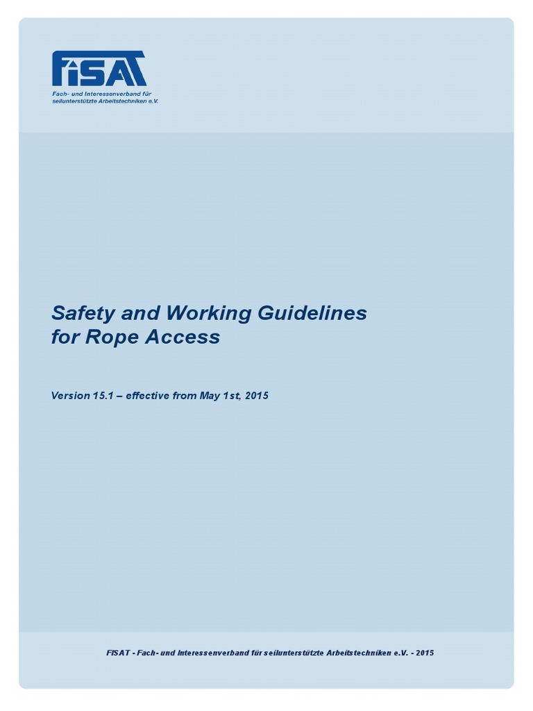 Rope Access Safety Guidelines 15.1 | PDF | Knot | Occupational Safety ...