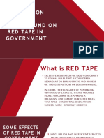 I. Definition AND Background O N Red Tape in Government