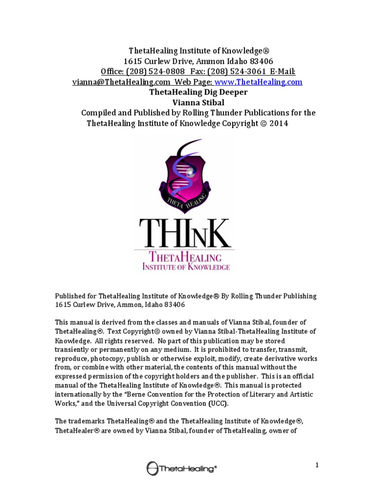 送料無料 お Thetahealing - Dig Deeper Practitioners Manual PDF | PDF 健康・医学