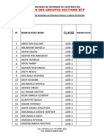 REPARTITION DES GROUPE LABO BTP