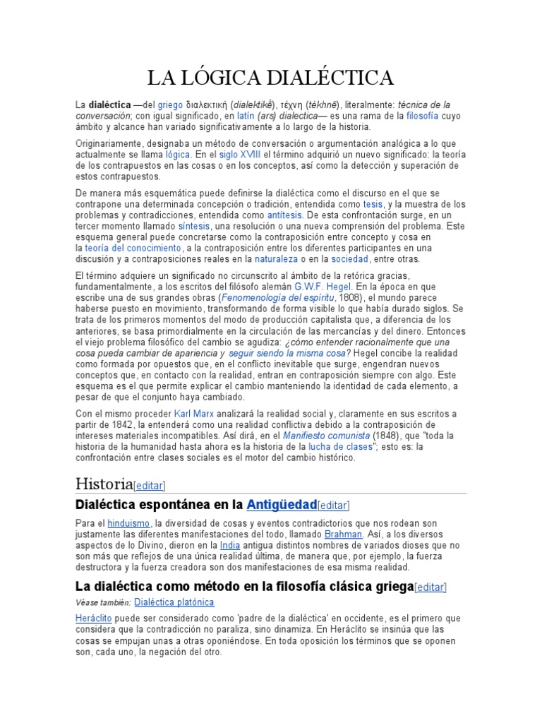 La Lógica Dialéctica Pdf