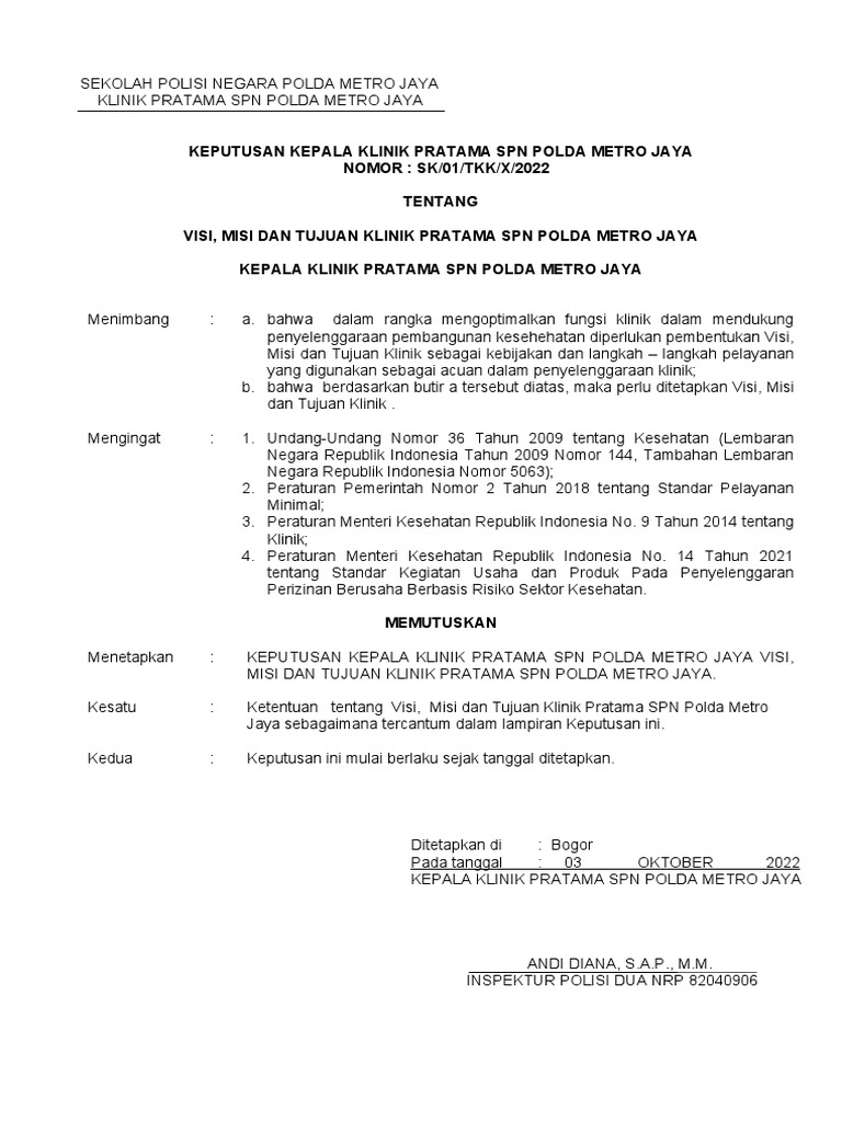 Ep 1 sk visi misi dan tujuan klinik lampiran pdf