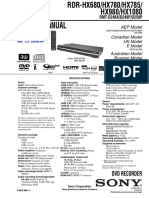 Sony - RDR HX 680,780,785,980,1080 PDF