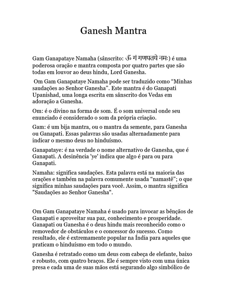 Ganesh Mantra | PDF | Religião e Espiritualidade, image size:768x1024
