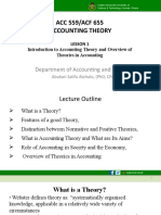 Lesson 1 Introduction To Accounting Theory & Overview of Theories in Accounting