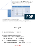 Solução Do Cálculo Eficiência - H Extra