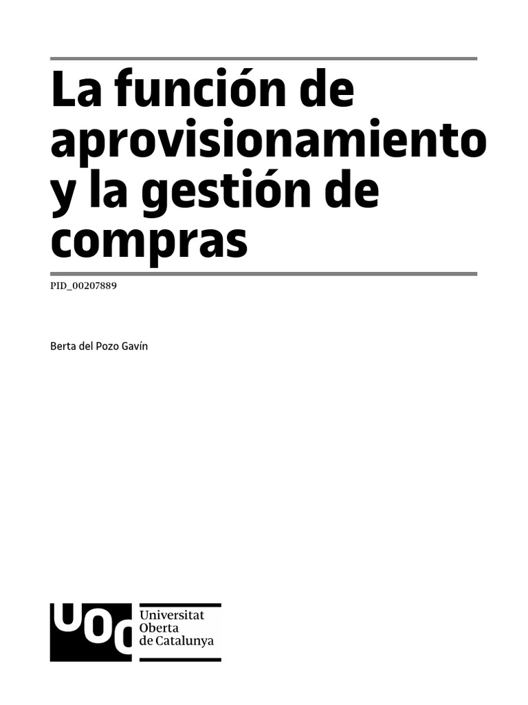 Gestión de Aprovisionamiento y Compras | PDF | Obtención ...