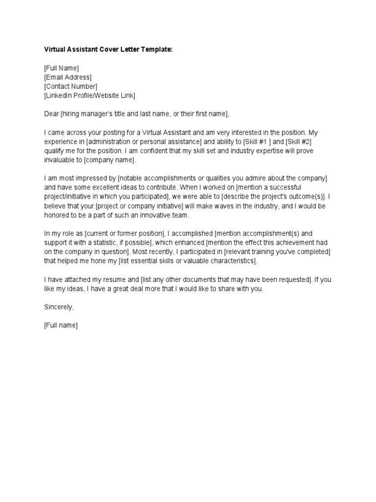 Cover Letter Template PDF