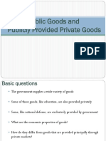 Public Goods and Publicly Provided Private Goods