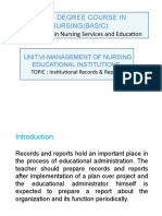 Management-Institutional Records & Reports