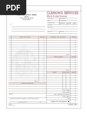 Cleaning Company Invoice Template