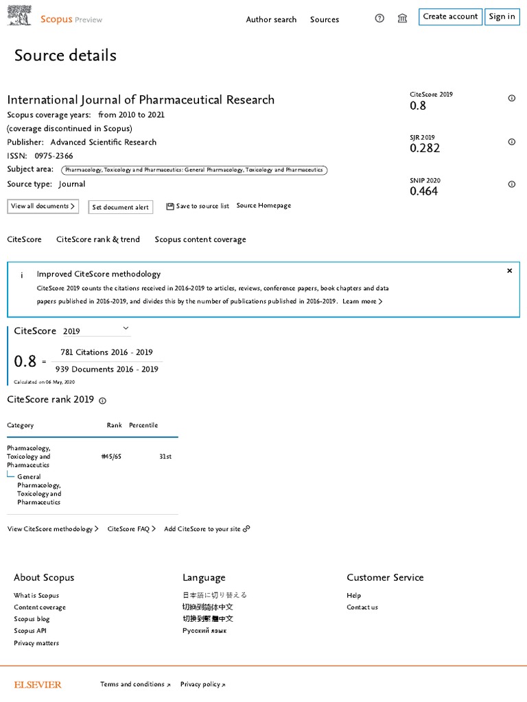 Scopus Preview - Scopus - International Journal of Pharmaceutical ...