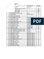 RTU wiring and electrical item list