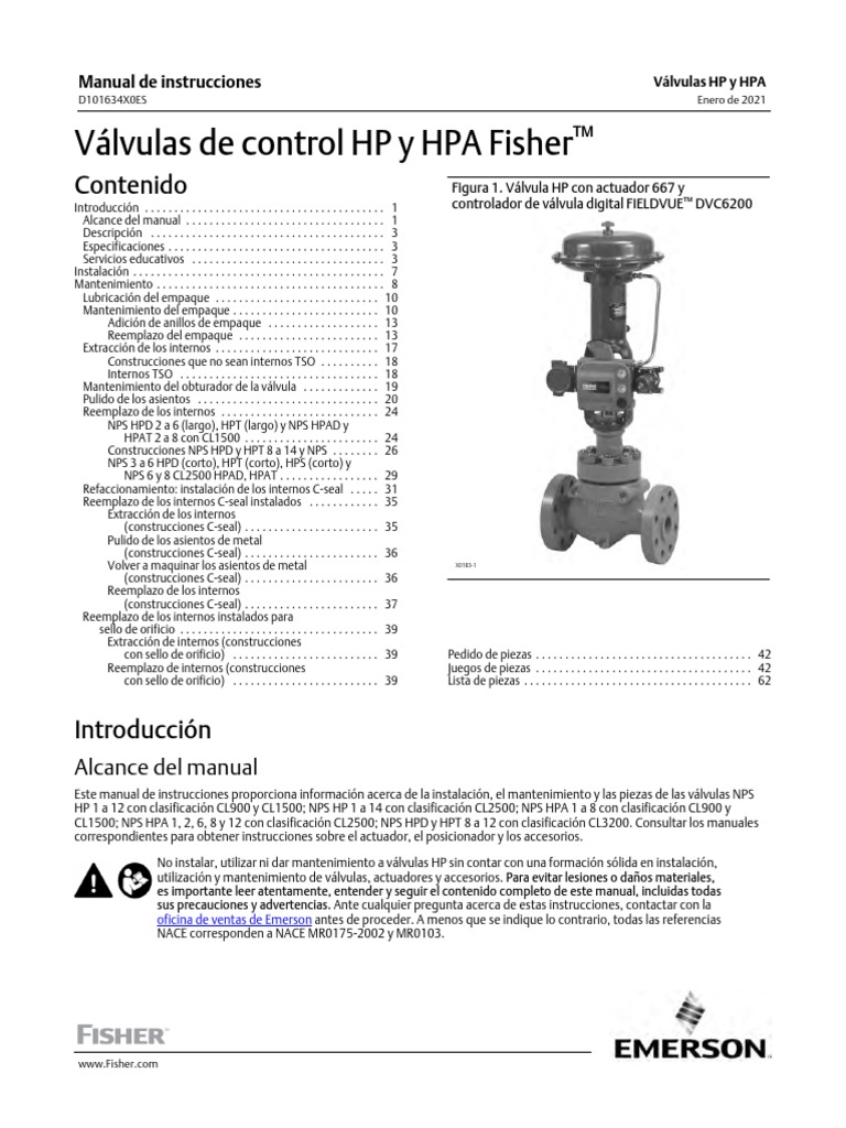 Válvulas de Control HP y Hpa Fisher Fisher HP Hpa Control Valves