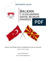 BALKAN 7. ULUSLARARASI SB Tam Metin Kitabı PDF