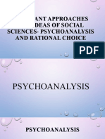 Social Science Approaches - Psychoanalysis and Rational Choice Theory