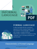 Formal and Informal Language