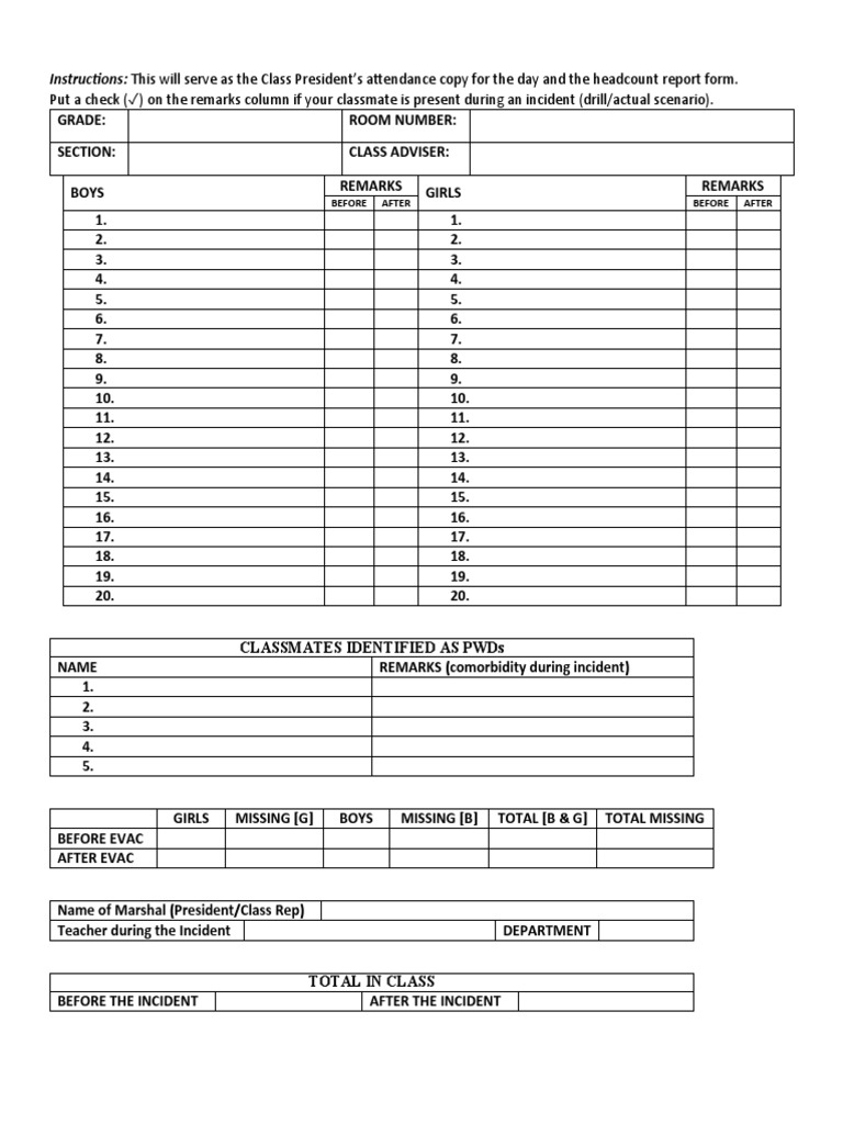 Masterlist Form | PDF