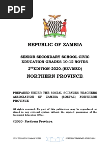 Civic Education Common Notes - Northrn Province-Revised 2020