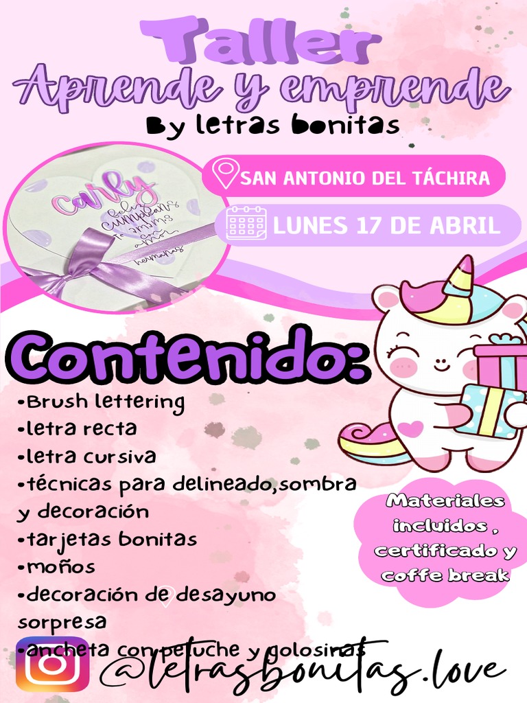 Taller de Letras Bonitas en Abril | PDF | Crecimiento personal y ...