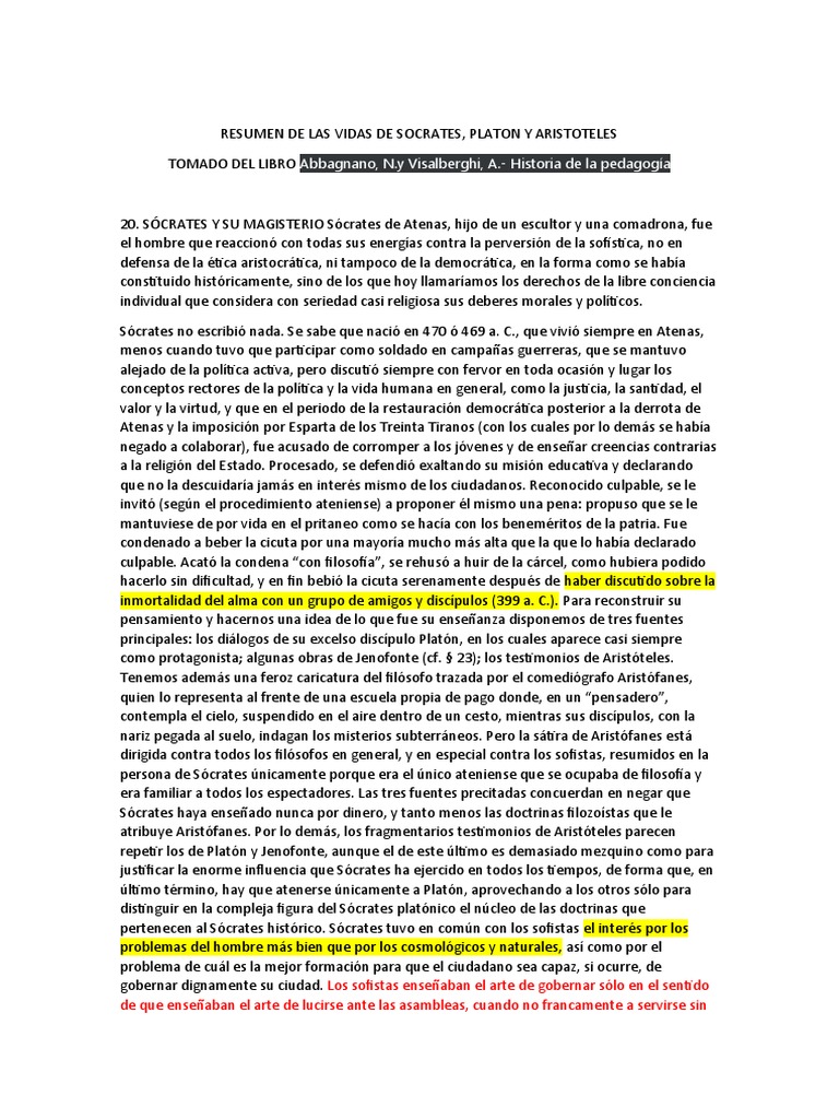 Socrates Platon Aristoteles Pdf Platón Sócrates
