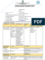 Learning Session Plan For The Professional Practice Languages-English Specialty 10 Semester - 2022 Ii