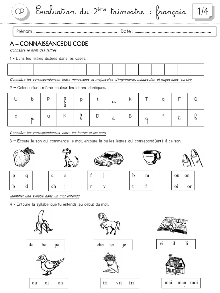 évaluation Français Ce1 3ème Trimestre Pdf Evaluation Du 2eme Trimestre Serie Violette PDF | PDF | Écriture |  Linguistique