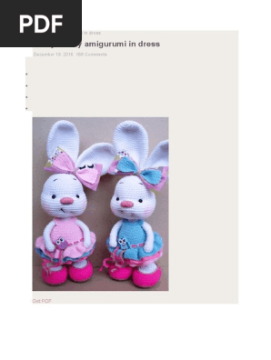  Bunny girl crochet  free pattern 