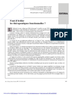 1-Editorial Faut-Il Brûler Les Thérapeutiques Fonctionnelles P. 395