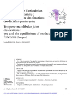 6-Les Luxations de L'articulation Temporo-Mandibulaire A.T.M. Et Équilibre Des Fonctions Oro-Faciales (Première Partie)