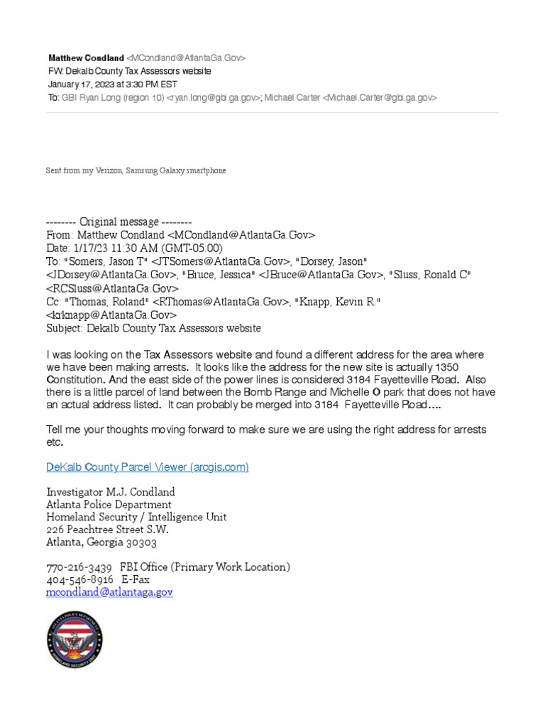 FW Dekalb County Tax Assessors site PDF Law Enforcement