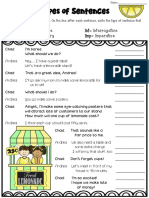 Types of Sentences: D Declarative Int Interrogative E Exclamatory Imp Imperative