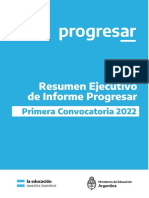 Resumen Ejecutivo Progresar Primera Convocatoria 2022