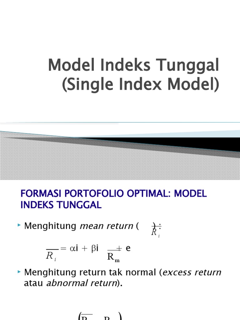 Bab 06_Model Indeks Tunggal.pptx PDF
