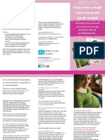 Pregnant Women Flu Leaflet 2016 ROMANIAN PDF