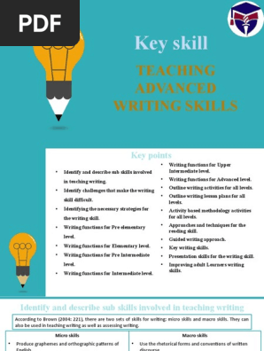 Teaching Advanced Writing Skills