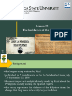 Lesson 28 The Indolence of The Filipinos PDF