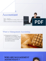 rOLES OF AN MANAGEMENT ACCOUNTANT
