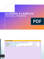 Algebra Examples PDF