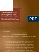 Metodología de La Investigación Oral