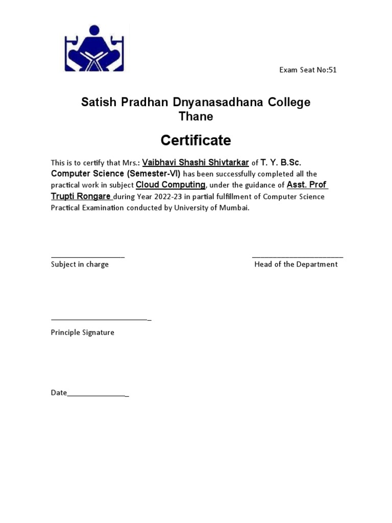Certificate | Download Free PDF | Computing | Computer Science