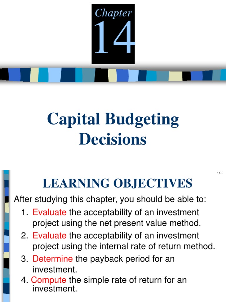 Chapter 14 Capital Budgeting Decisions PDF | PDF | Net Present Value ...