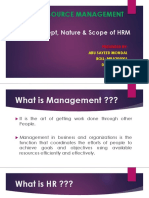 Concept, Nature and Scope of HRM