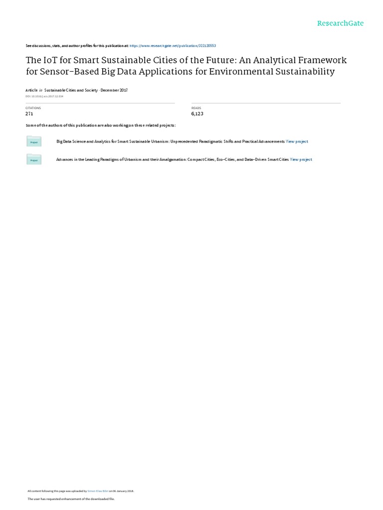 The IoT For Smart Sustainable Cities PDF | PDF | Internet Of Things ...