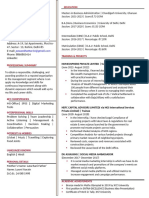 Sample Resume Format MBA